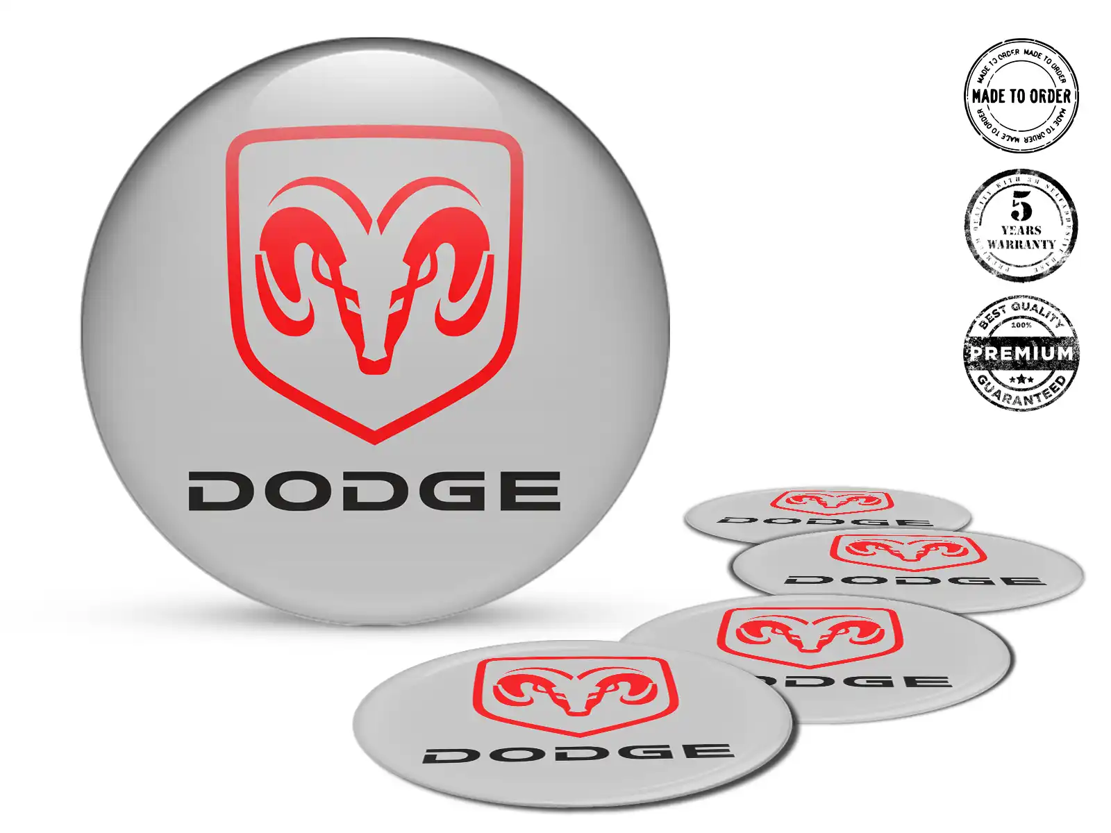 Dodge Rademblem Ausgabe Premium Gewölbte Aufkleber